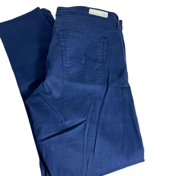 AG Adriano Goldschmied Blue The Stevie Slim Straight Crop Jeans Sz 28R - Picture 2 of 9